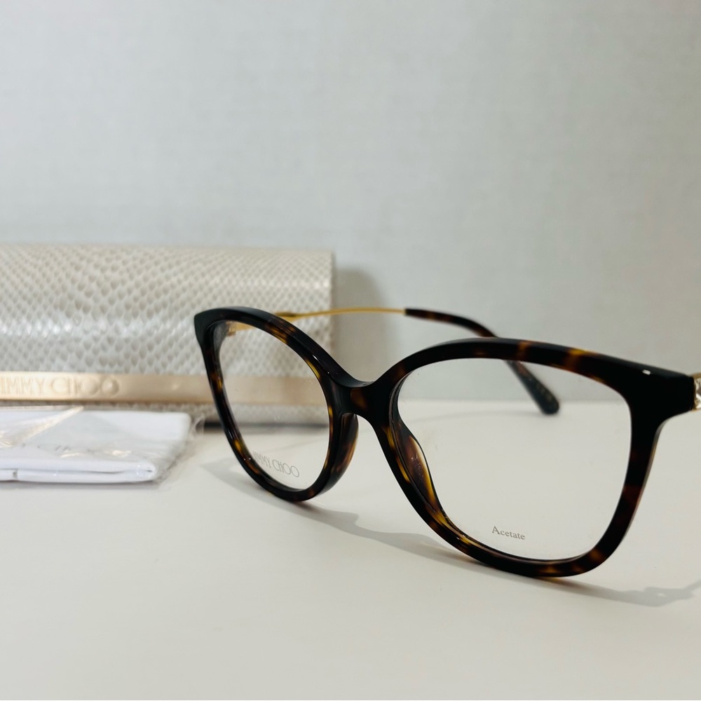 Authentic JIMMY CHOO Tortoise Glasses - New with Packaging